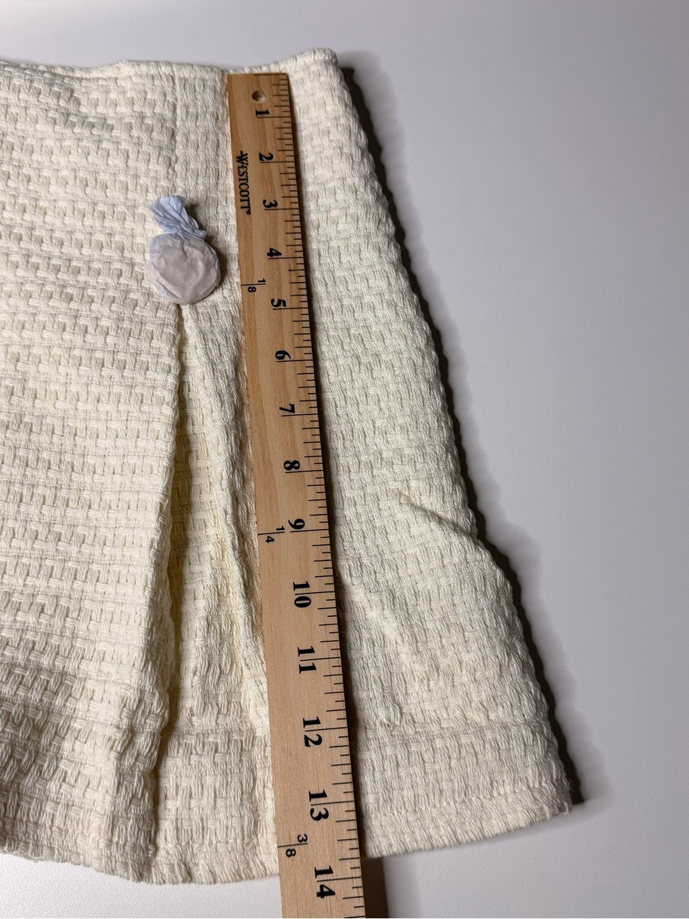 Cream Tweed Pleated Mini Skort and Jacket Set - 732 - Picture 12 of 14